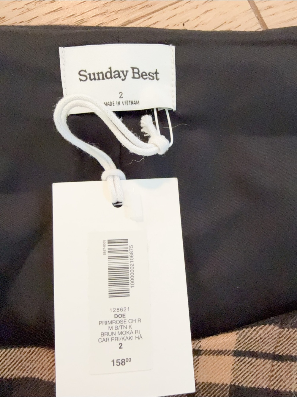 128621 Aritzia Sunday best Doe Primrose ch r m b Tn k Dress 2 - Picture 2 of 6